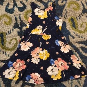 Old Navy dress girls floral tank with swing skirt